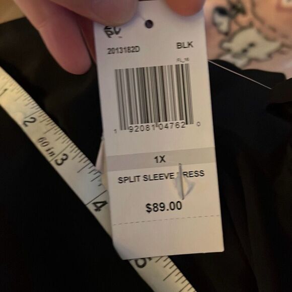 MSK women NWT  1X‎ black dress with silver and white beads - 3113 - Picture 5 of 5